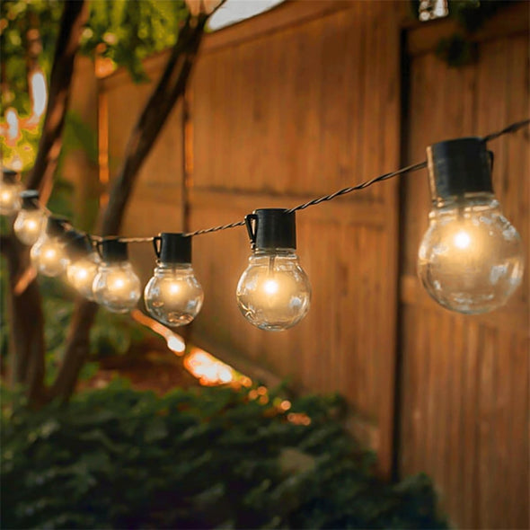 25FT Globe String Lights with Bulbs for Indoor/Outdoor Waterproof Connectable Hanging Lights for Backyard Porch Balcony Party Decor