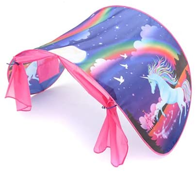 Children's Unicorn Foldable Bed with Mosquito Net