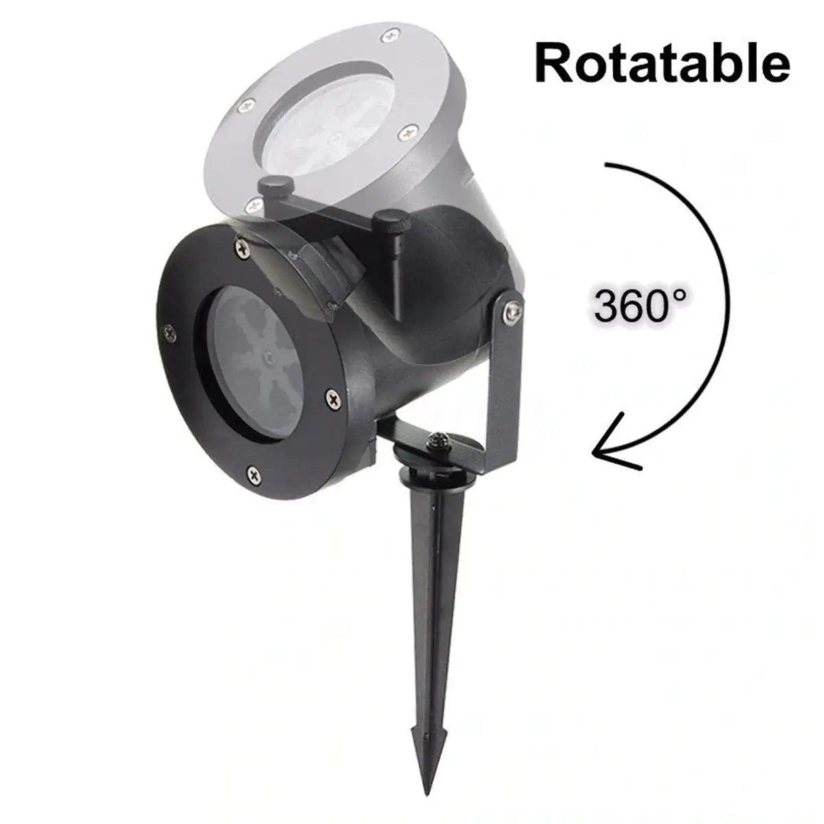 LED Christmas Projector Lamp - Solar Flame Torch
